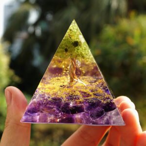 Pirâmide Orgonite Árvore da Vida  Protecção, Energia e Equilíbrio