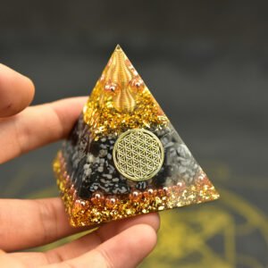 Pirâmide Orgonite Reiki Flor da Vida