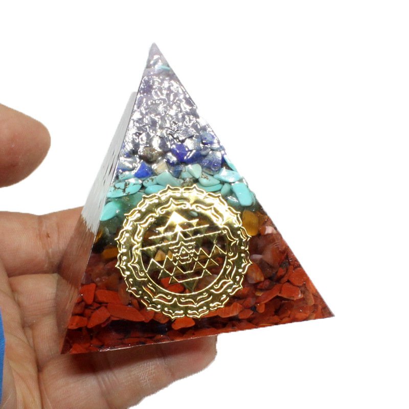 Pirâmide Orgonite 7 Chakras Ogan Feng Shui, Energia e Decoração - Image 2