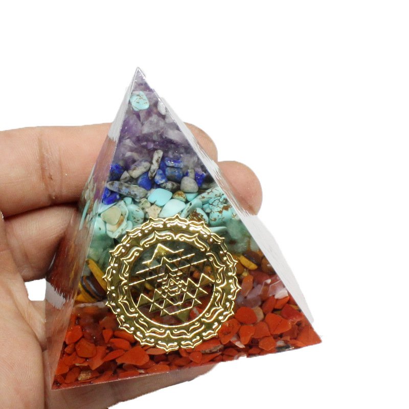 Pirâmide Orgonite 7 Chakras Ogan Feng Shui, Energia e Decoração - Image 4
